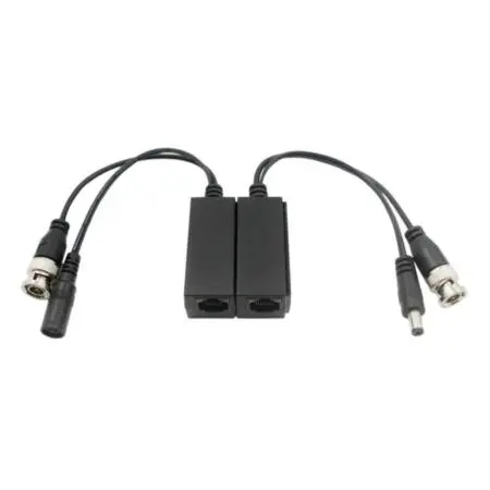 Pack de 2 transceptores de 1 canal de vídeo HD (HDCVI/HDTVI/AHD) y alimentación.