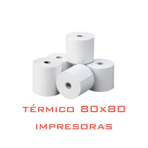Rollo Papel Térmico 80x80mm (10uds.)