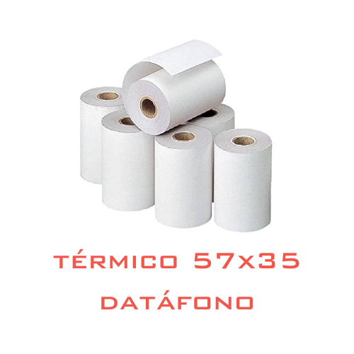 Rollo Papel Térmico Datáfono 57x35mm (10uds.)